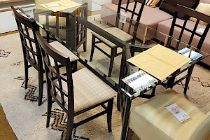 Tischgruppe mit 4 Stühlen - Italian Design