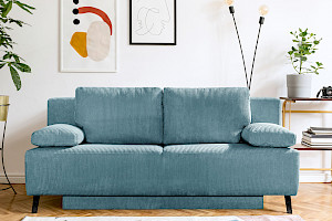 Schlafsofa Z19648 - Cord blau, 140x194cm Liegefläche