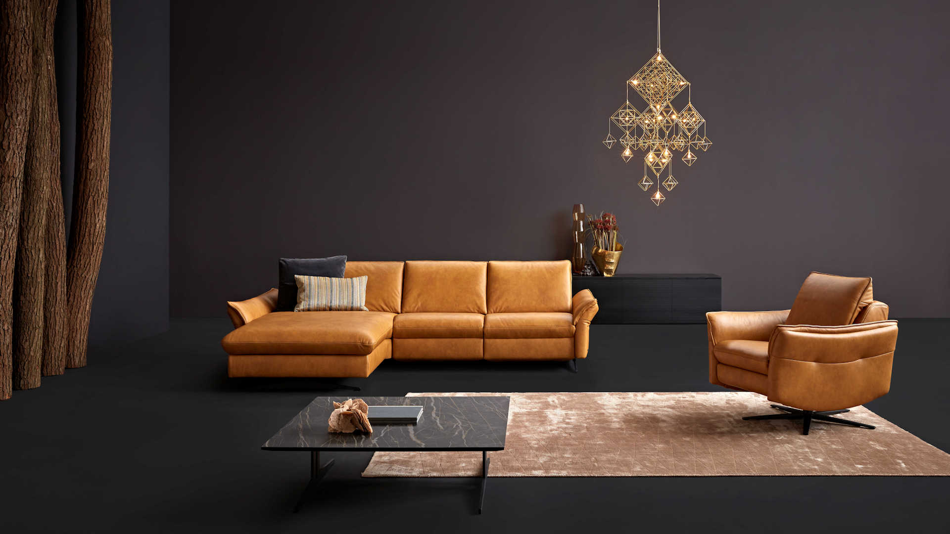 Polstergarnitur Z21952 - Leder, inkl. Funktion