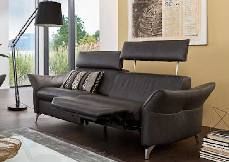 Ledersofa Z21959-1 - 3 Sitzer mit Funktion