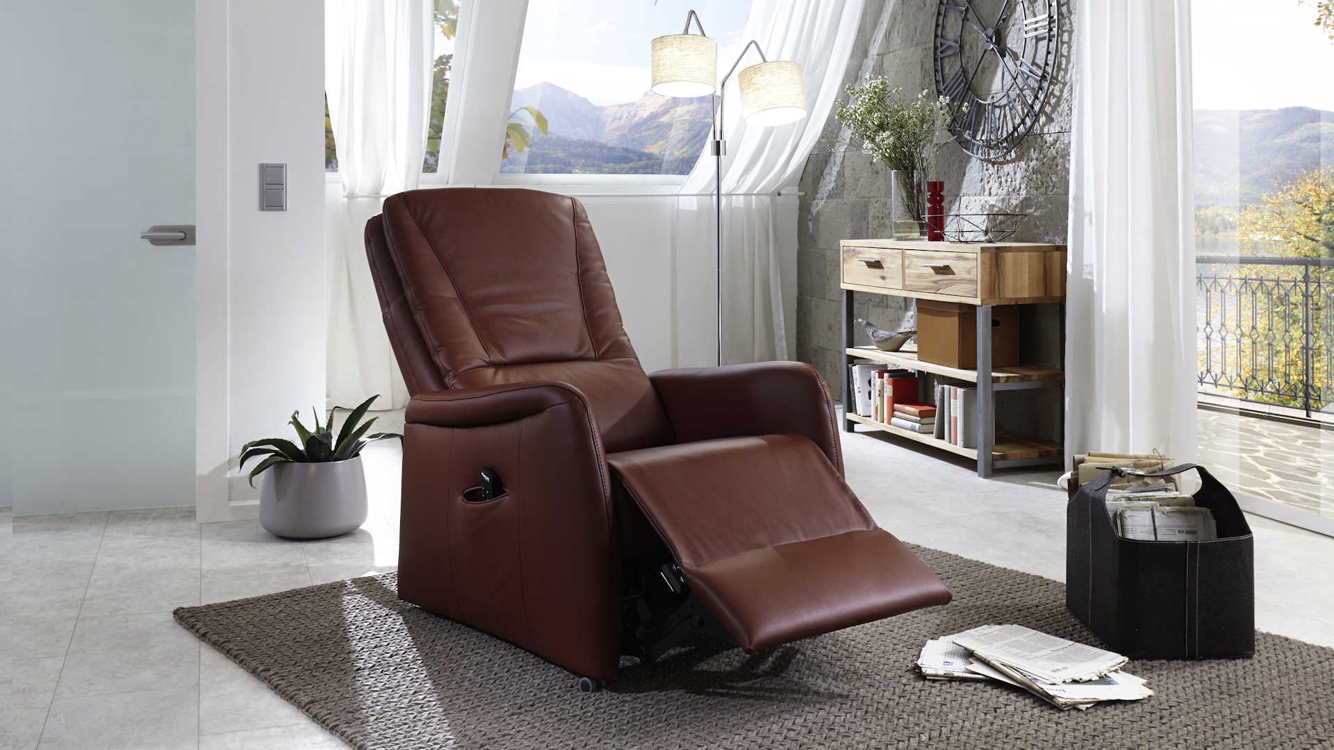 Fernseh- und Relaxsessel Z22211 - Leder, klassisch