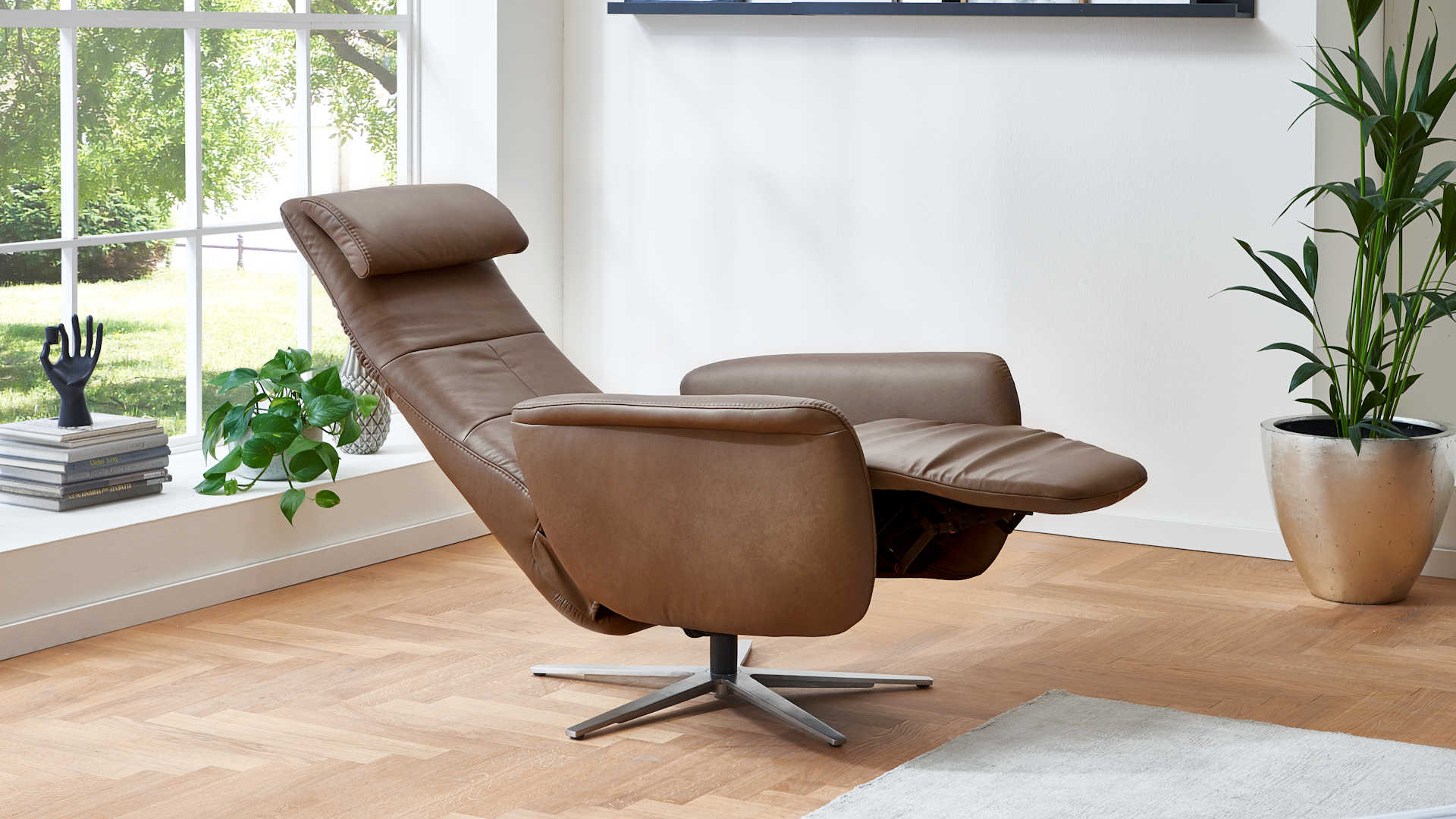 Fernseh- und Relaxsessel Z22223 - Leder braun