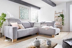 Polstergarnitur Stoff grau Z22261