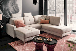 Polstergarnitur mit Longchair Z22237-1 - Feincord