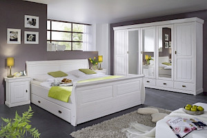 Schlafzimmer Holz weiß Z22584