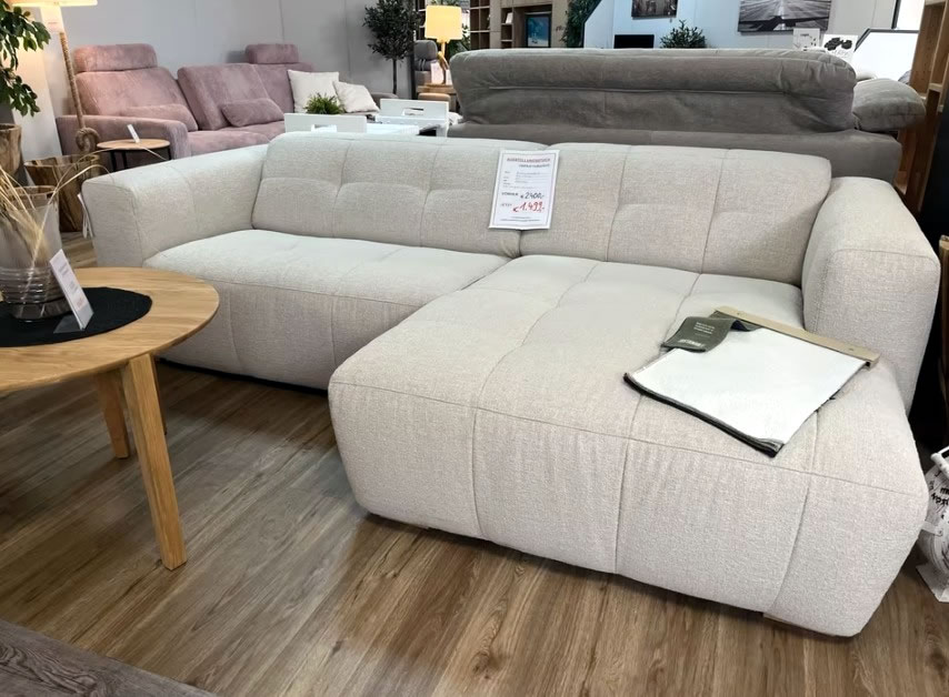 Wohnlandschaft Sofa Garnitur creme